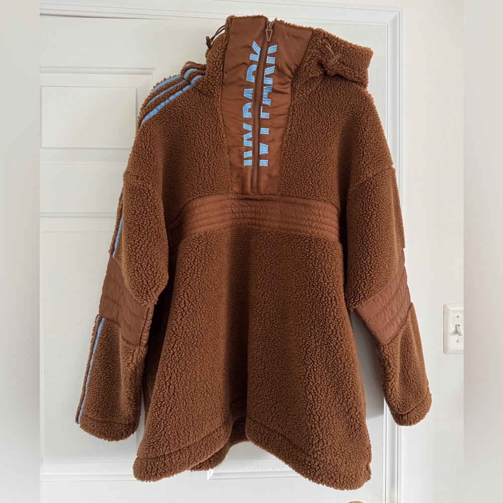 IVY PARK Brown Teddy Jacket with Blue Accents